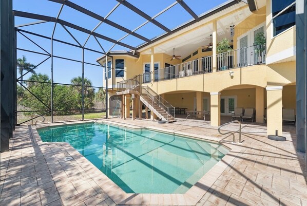 A heated pool