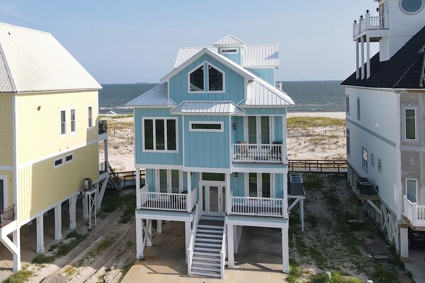 House, Multiple Bedrooms | Exterior - Dog-Friendly Eden's Waters Oceanfront Home features Private Heated Pool by RedAwning (Gulf Shores)