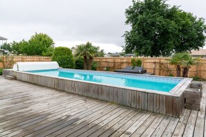 Piscine extérieure, piscine chauffée