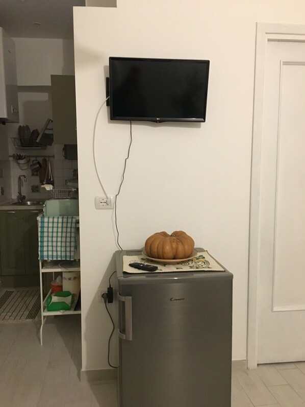 Fridge, oven, stovetop, electric kettle
