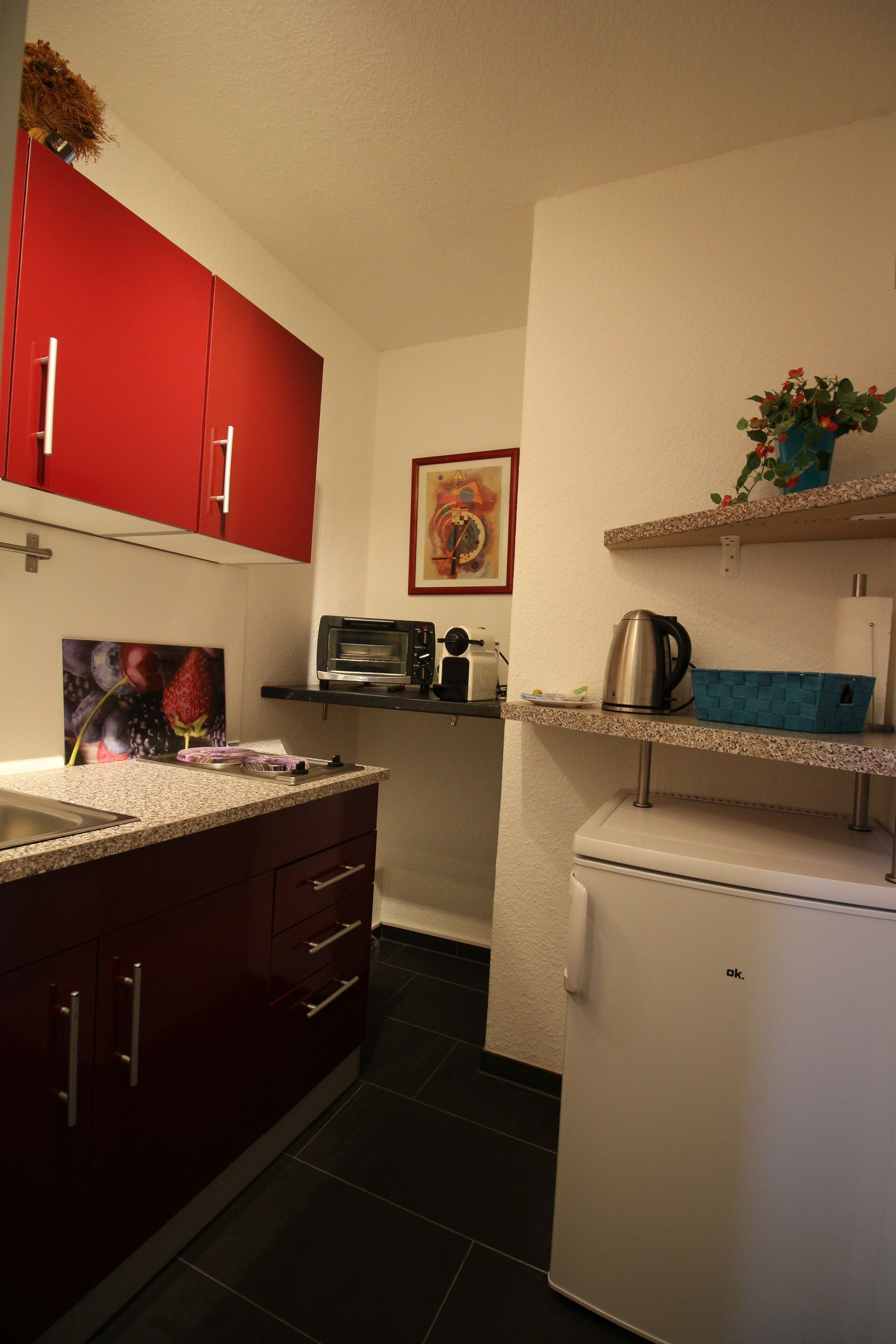 basic twin room, 1 bedroom, non smoking, mountain view | private kitchenette | oven, electric kettle, cleaning supplies