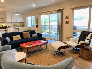 TV, ping pong, books, video library