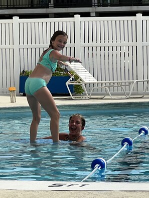 Outdoor pool, a heated pool