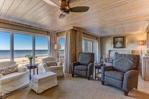 Condo, 2 Bedrooms | Living area - Oceanfront Beach Escape Condo with WiFi by RedAwning (Fernandina Beach)