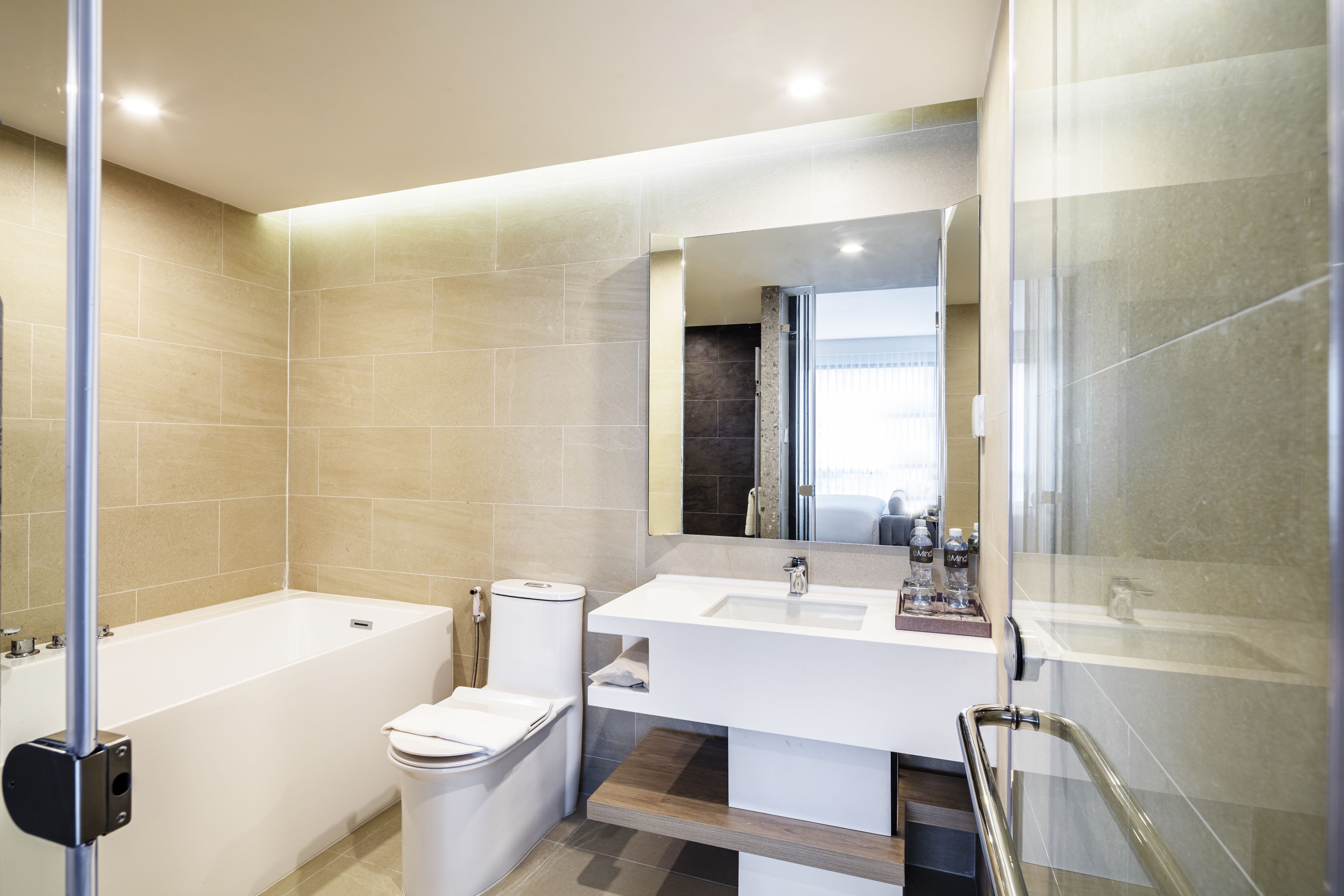 grand deluxe room | bathroom | free toiletries, hair dryer, slippers, towels