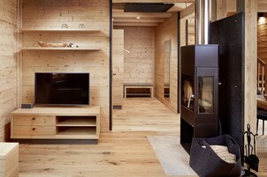 35-inch flat-screen TV with cable channels, TV, tablet