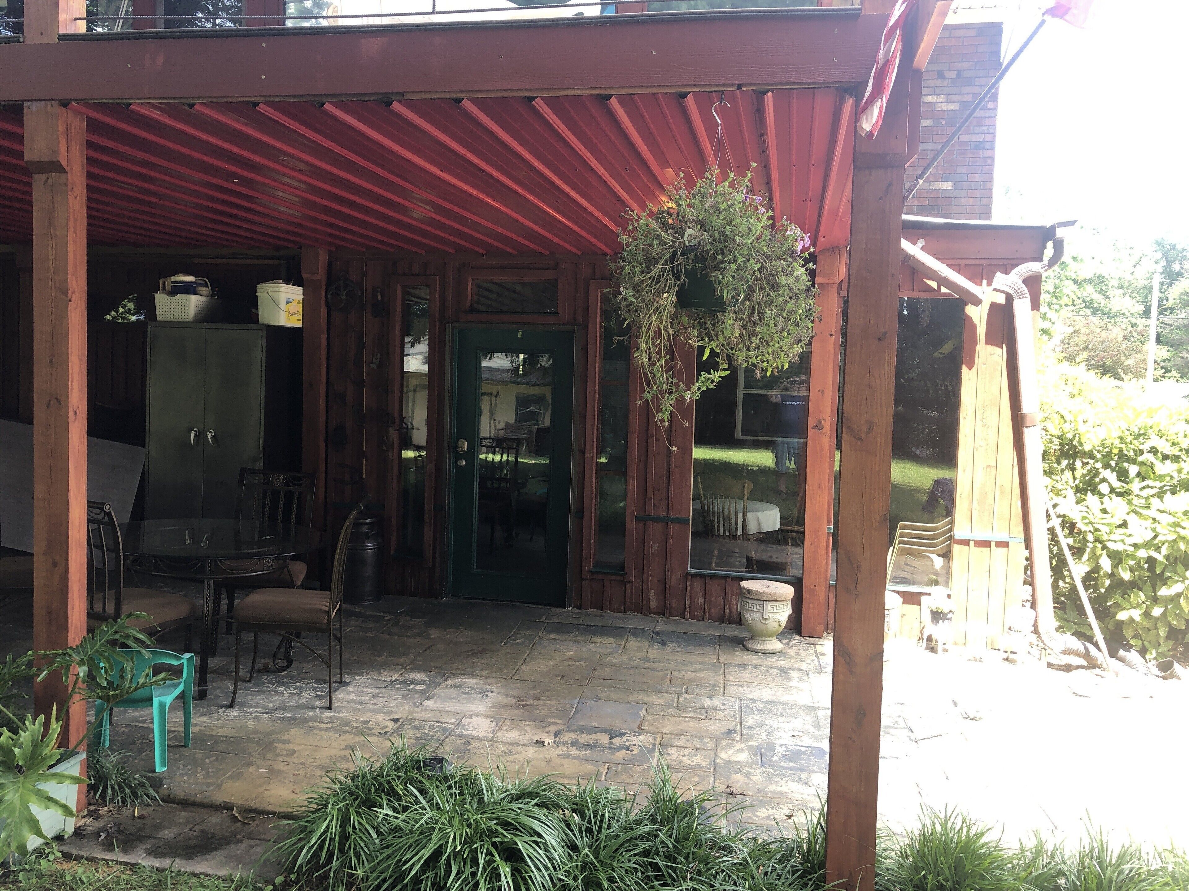 The covered patio