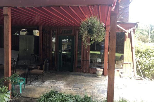 The covered patio