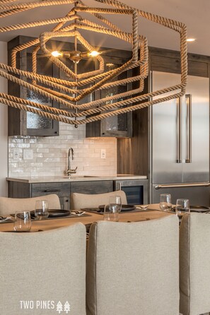 Dining - Chic Ski-in/out Home! Hot Tub, Hearth, Boot Dryer, Views, 2m to Resort! (Big Sky)