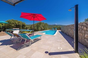 Outdoor pool - Holiday house LEDINE with pool (Kornić)