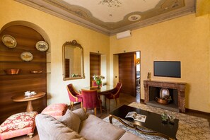 Apartment, 3 Bedrooms | Living area | Flat-screen TV - Prestigious Apartment Piazza Navona (Rome)