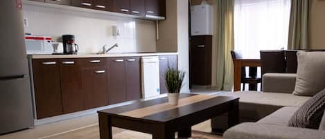 Basic Apartment, City View | Living room | Flat-screen TV