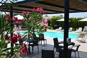 Outdoor banquet area