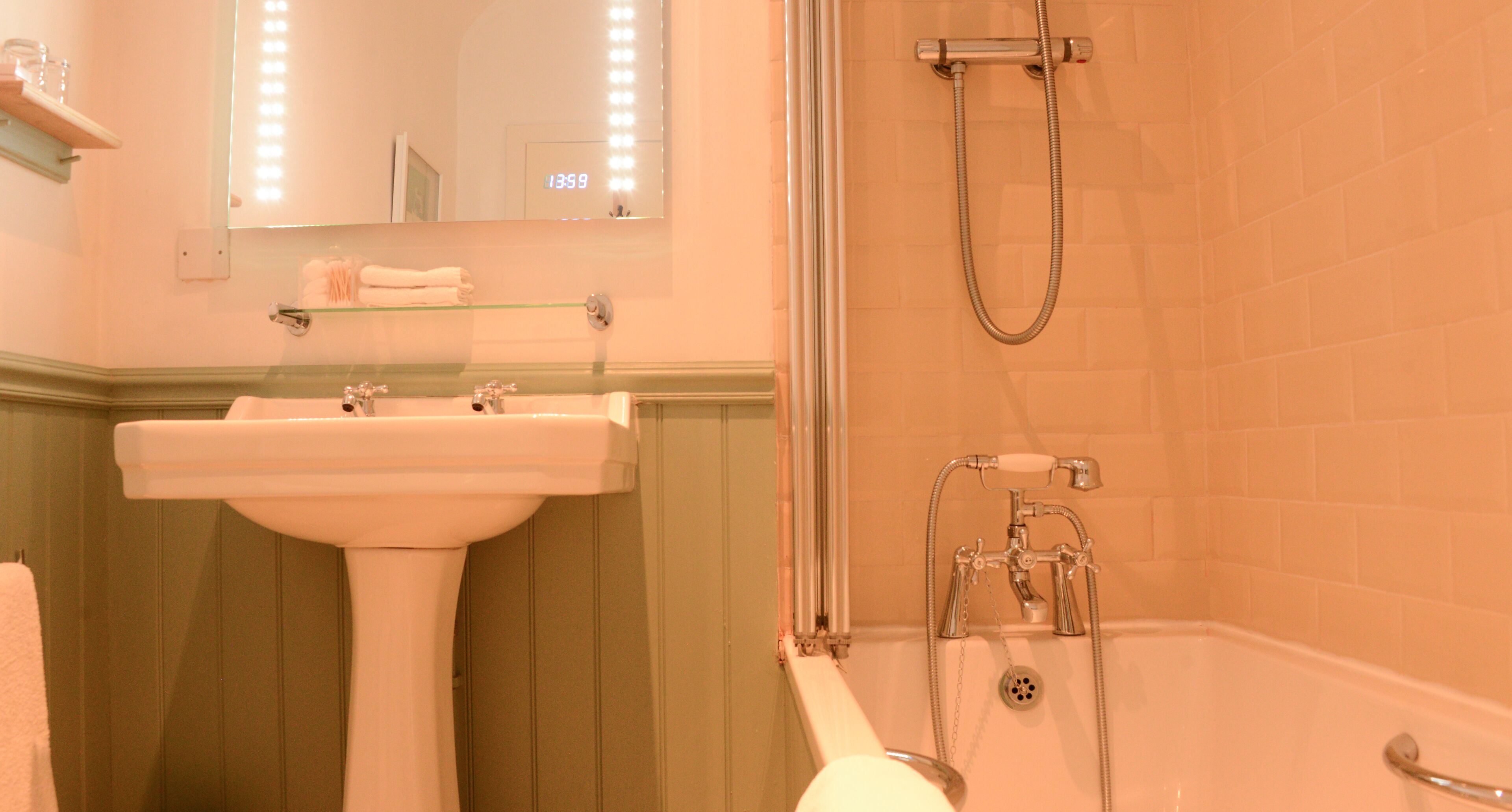 free toiletries, hair dryer, bathrobes, towels