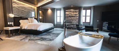Deluxe-Zimmer, 1Â King-Bett, Badewanne, Stadtblick