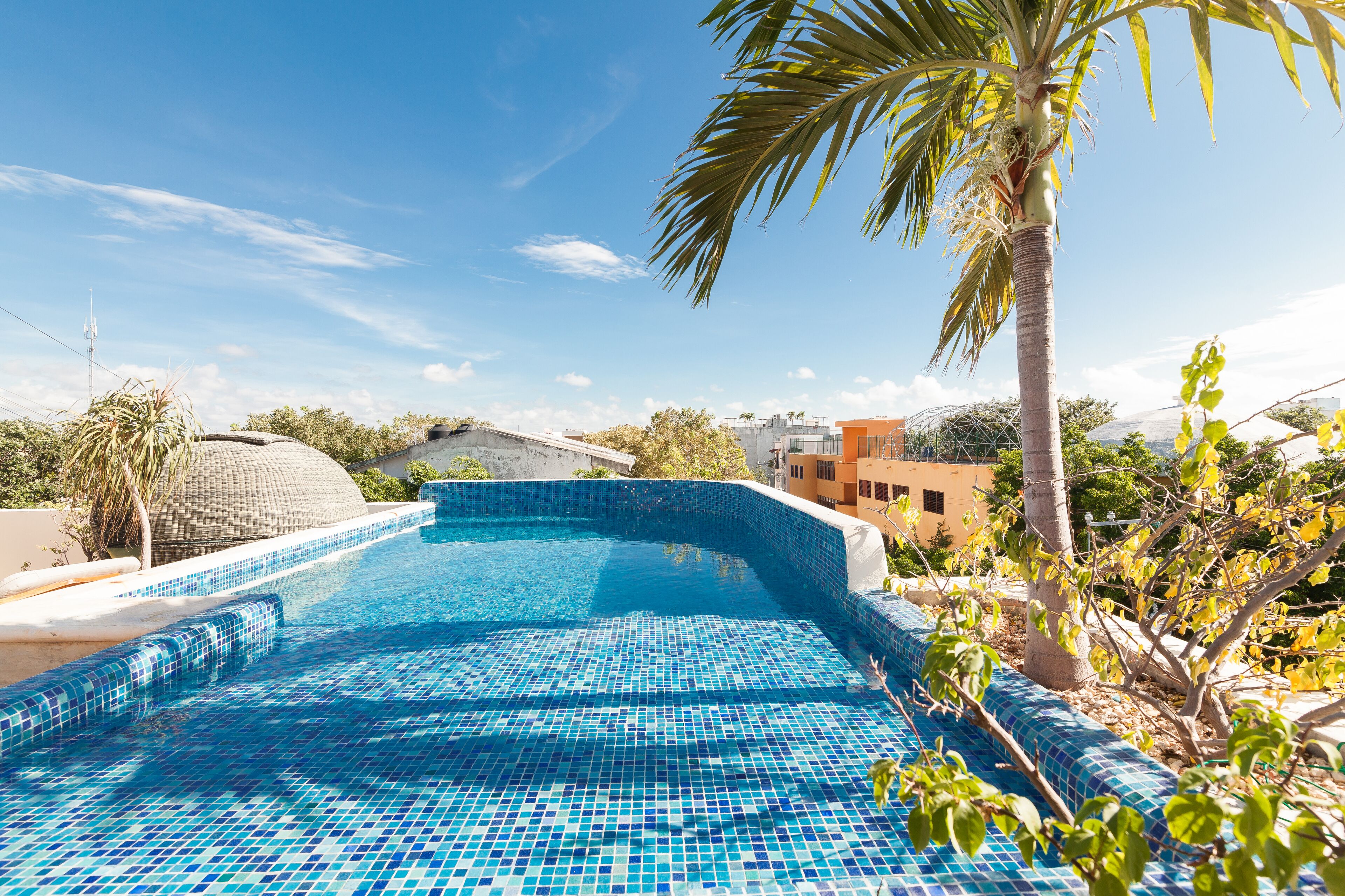 Outdoor pool, a rooftop pool