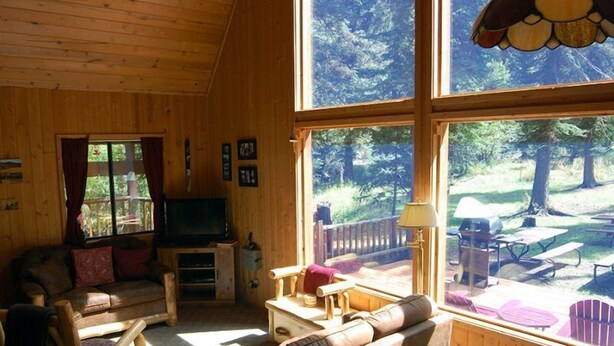 Flat-screen TV, fireplace, DVD player - Copper_creek_chalet (Red River)