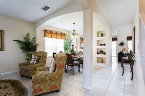 House, Private Pool (7 Bedrooms) | Living area | LED TV, DVD player