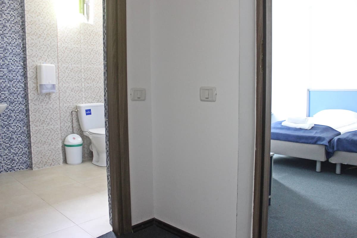 minibar, desk, laptop workspace, iron/ironing board