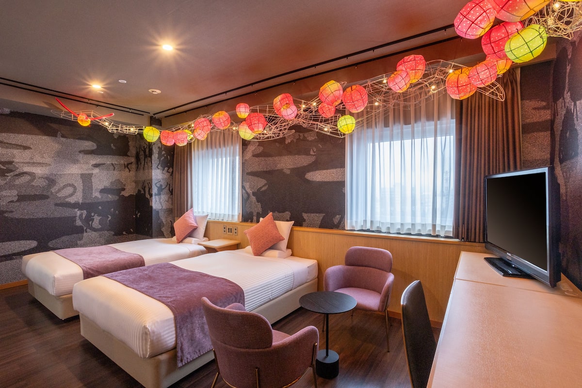 Nebuta Twin High Floor Non-Smoking Max adult occupancy 3 person | Premium bedding, in-room safe, desk, free WiFi