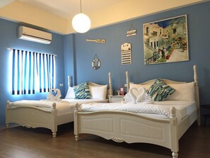 Desk, blackout curtains, rollaway beds, free WiFi