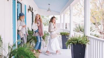 Outdoor banquet area