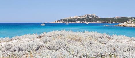 Beach nearby, sun loungers