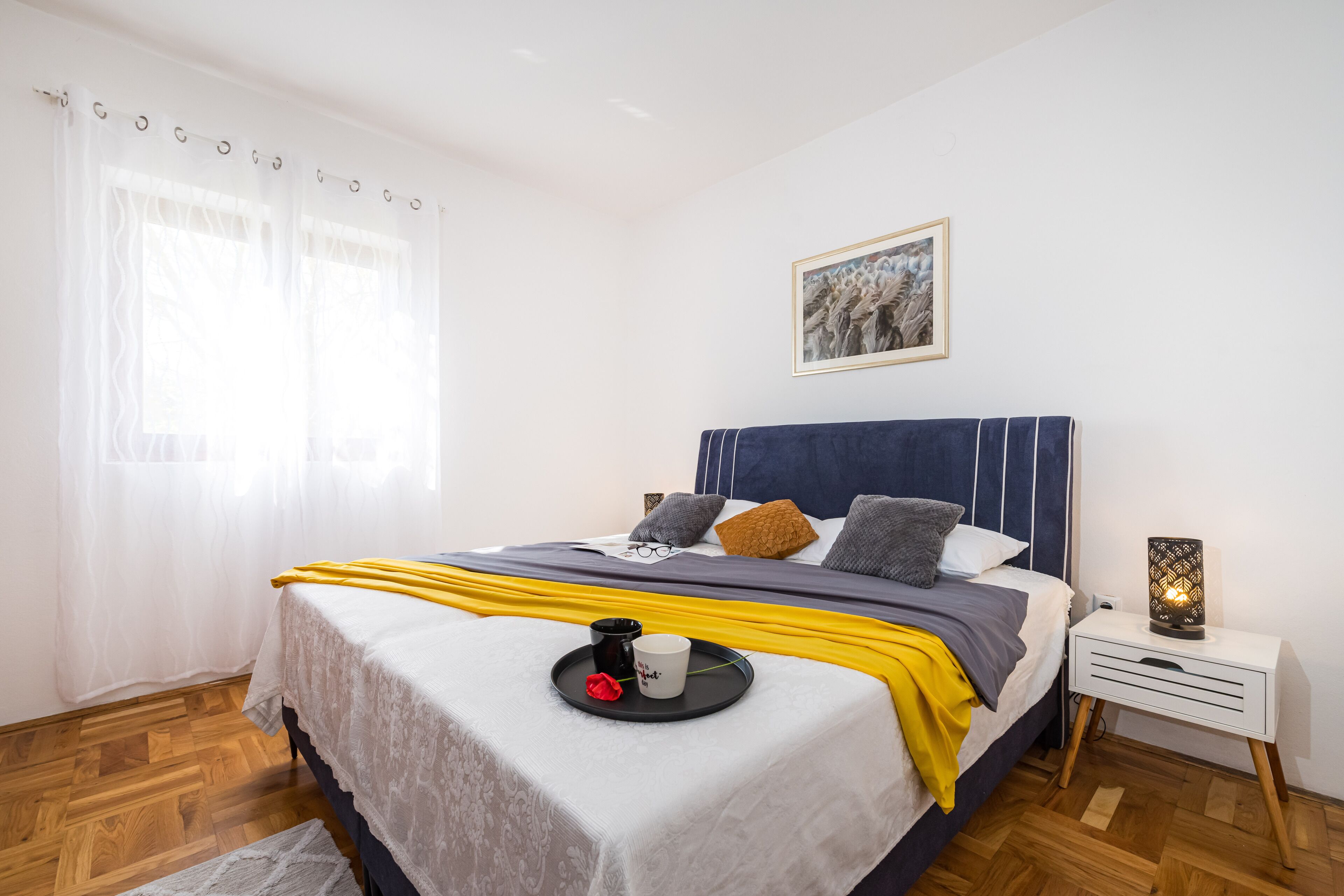 2 bedrooms, iron/ironing board, travel crib, WiFi