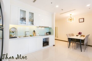 公寓, 2 間臥室 | 共用廚房 | 雪櫃、微波爐、廚房用具/餐具/器皿