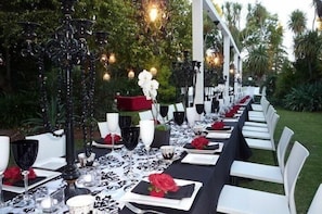 Outdoor wedding area