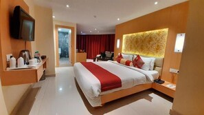 Blackout curtains, free WiFi, bed sheets, wheelchair access