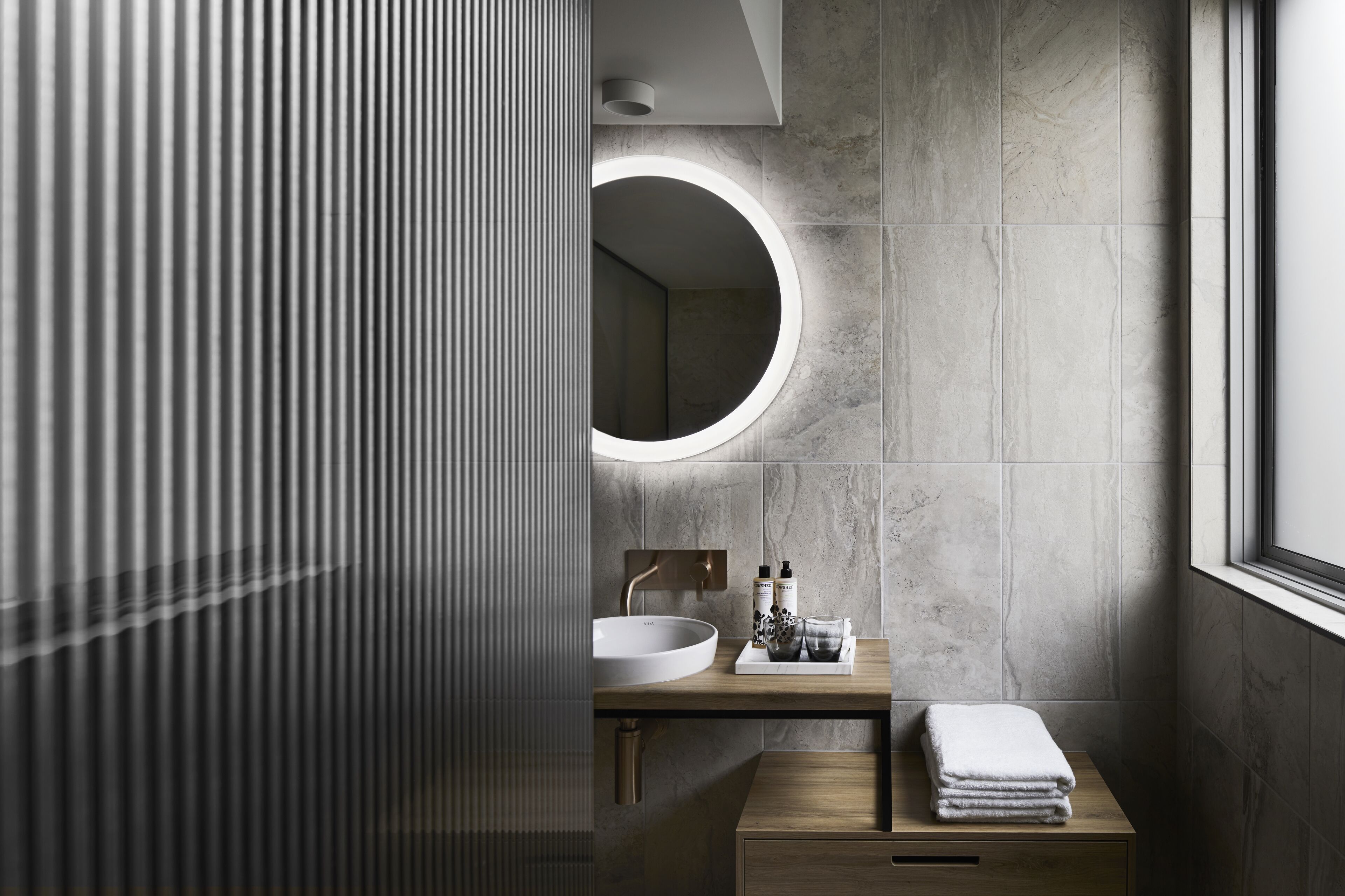 shower, hair dryer, bathrobes, towels