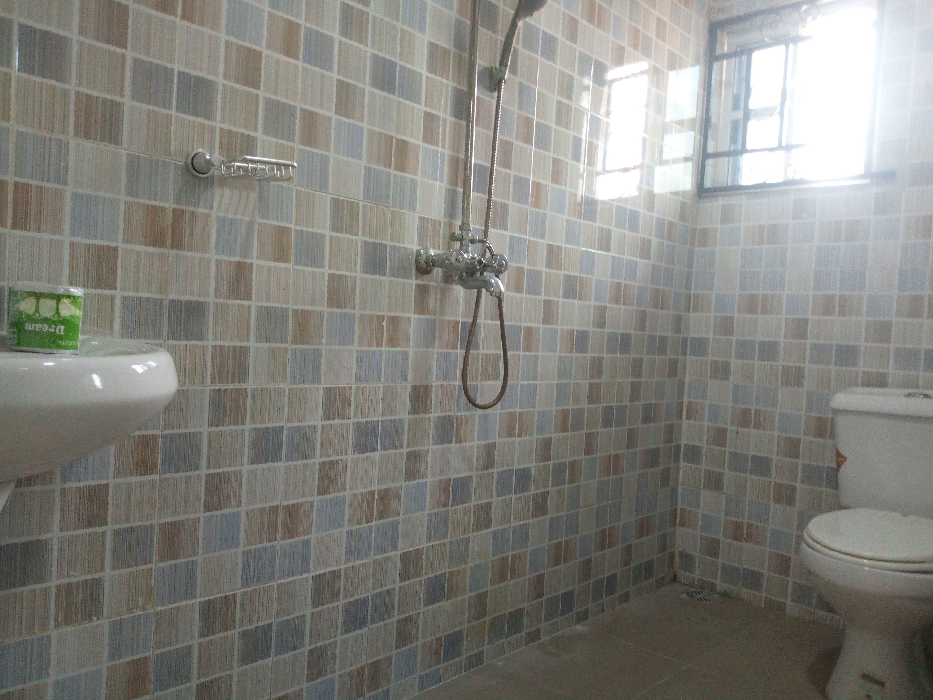 combined shower/bathtub, deep-soaking bathtub, towels