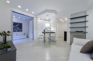 Apartment, 2 Bedrooms, Garden Area | Living area | TV - JOIVY Nervi Charming Flat Santarosa (Genoa)