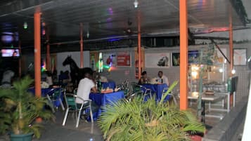 Breakfast, lunch, dinner served; local and international cuisine