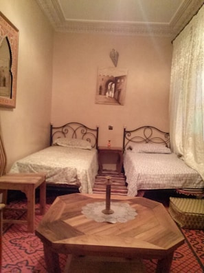 Desk, blackout curtains, iron/ironing board, free WiFi