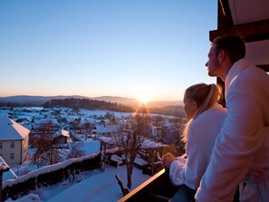 Basic-dobbeltværelse - 1 queensize-seng - ikke-ryger - bjergudsigt | Udsigt fra balkon