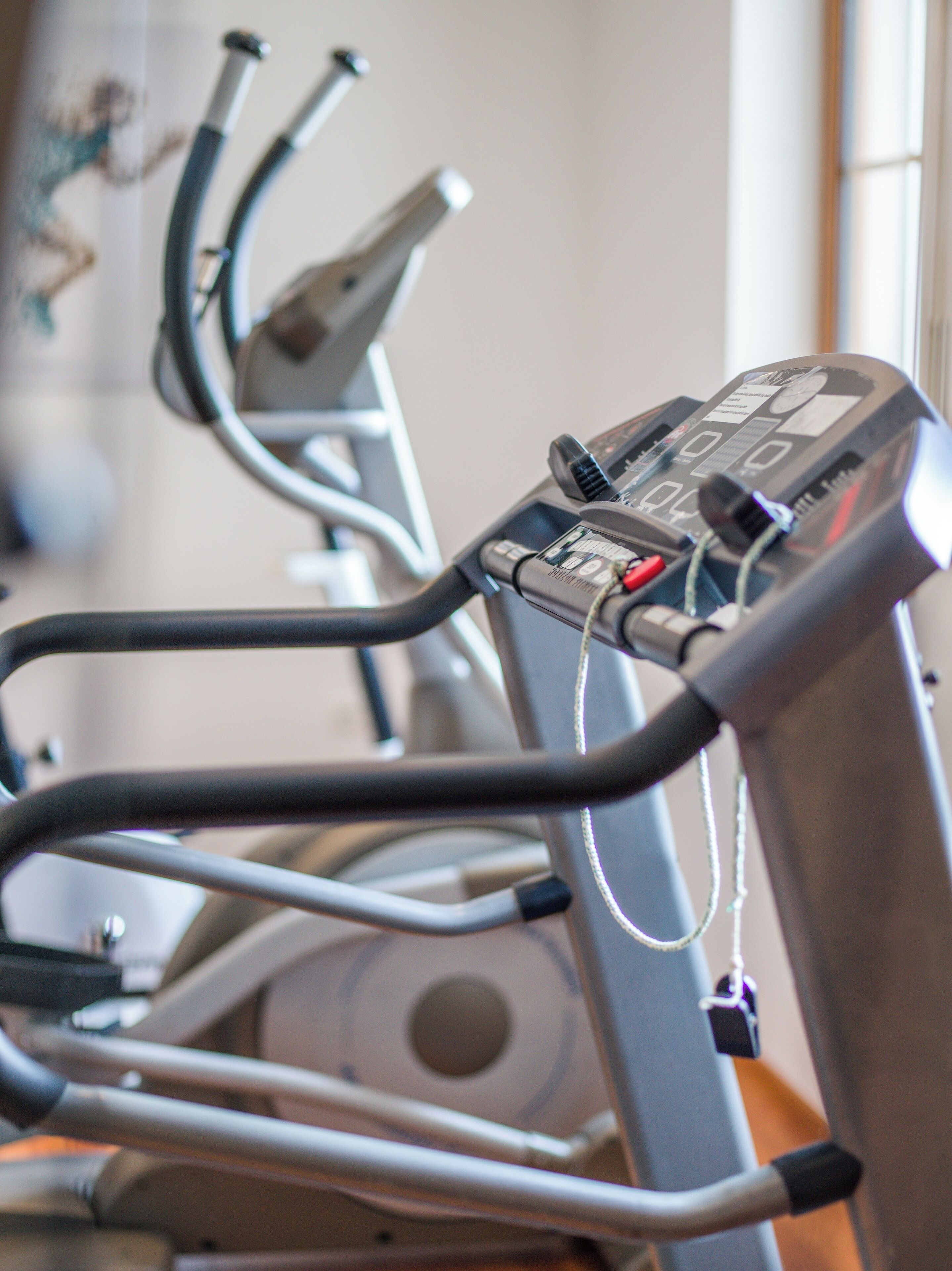 A stationary bike with a digital display and control panel.