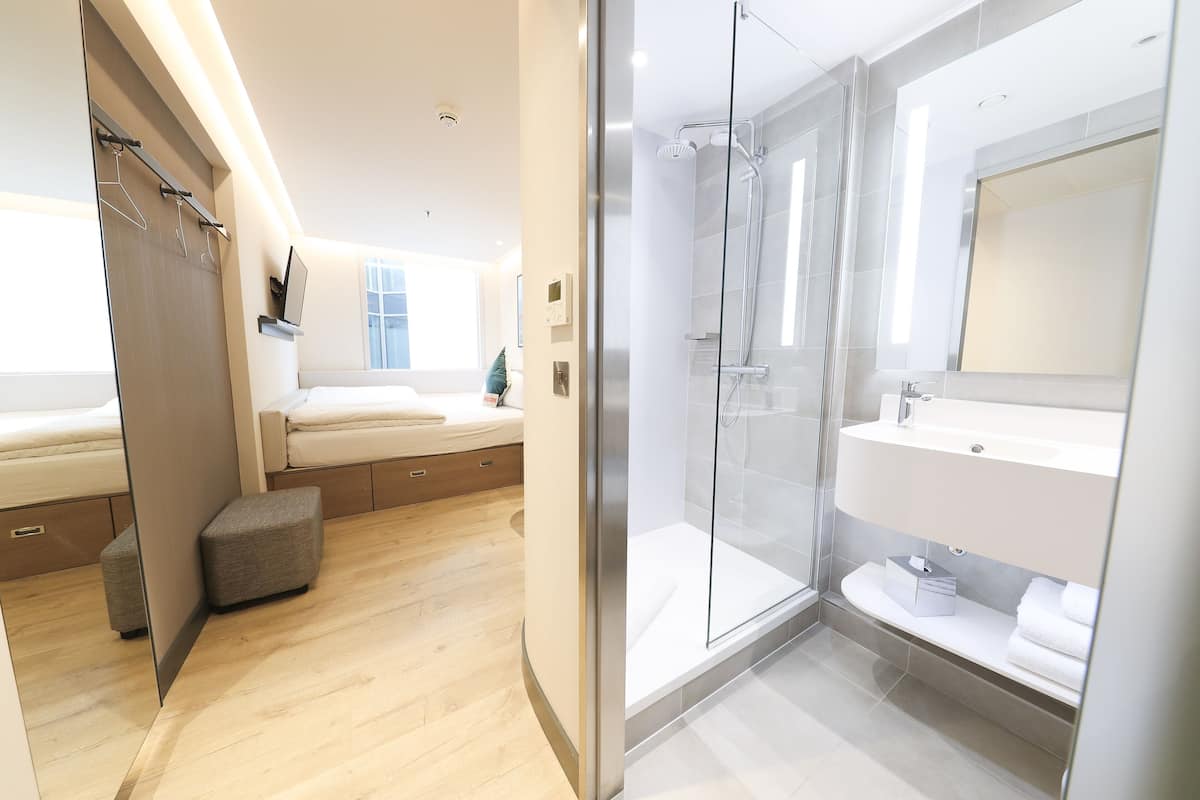 cosy king room | in-room safe, desk, laptop workspace, blackout curtains