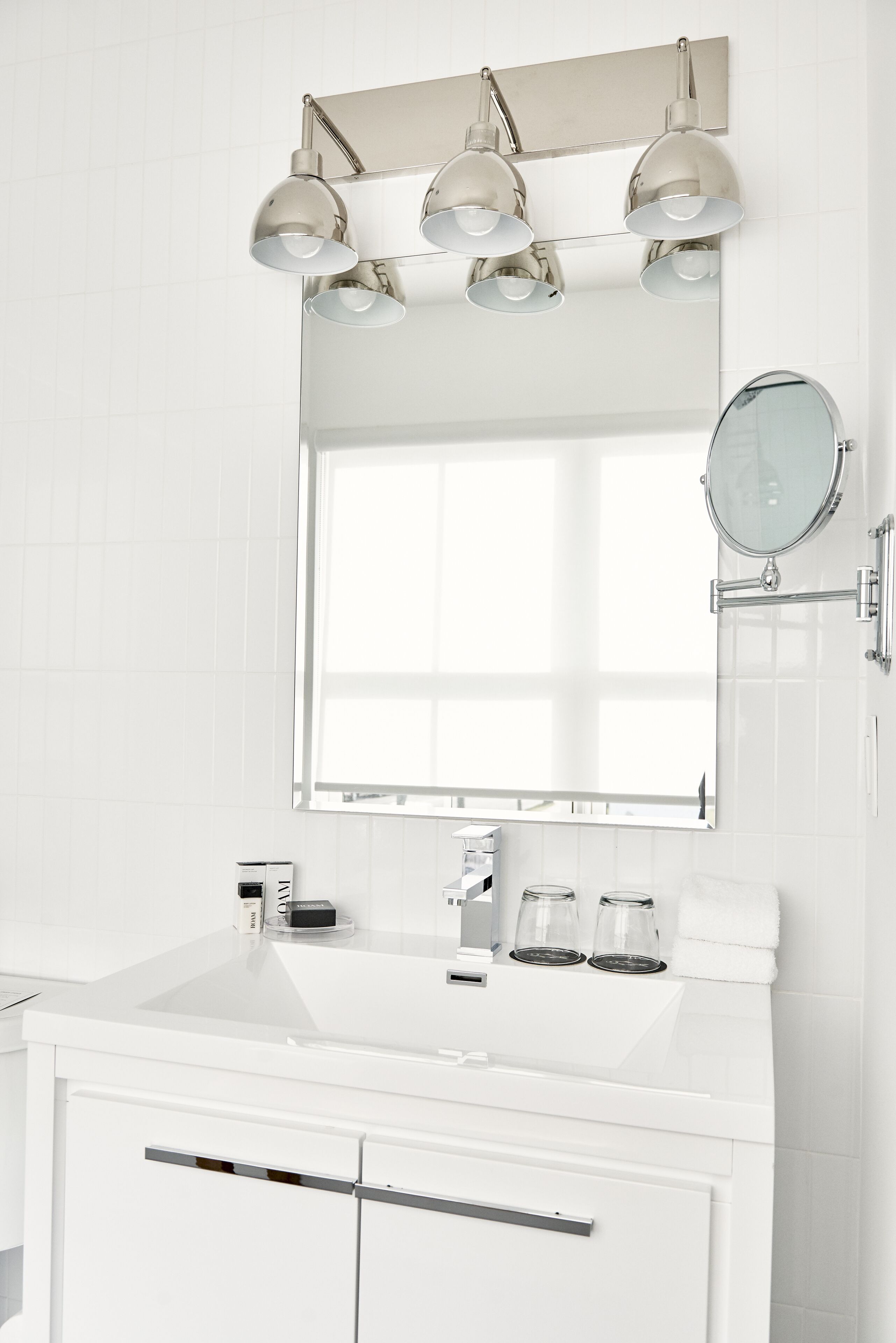 rainfall showerhead, designer toiletries, hair dryer, bathrobes