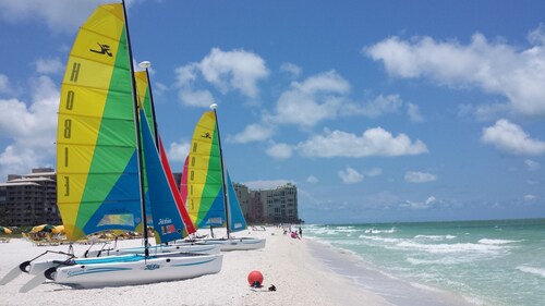 Directly on the beach of Marco Island! Beachside pool.
