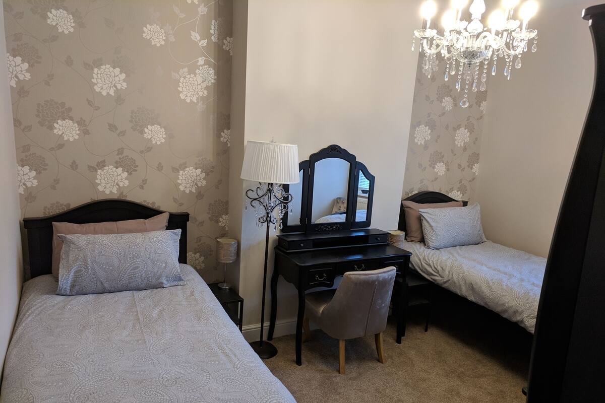Premium bedding, individually decorated, individually furnished, desk