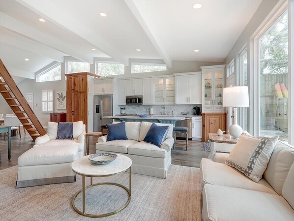 Apartment, Multiple Beds (Cupp's Castle) | Living area - Cupp`s Castle and Carriage (Tybee Island)