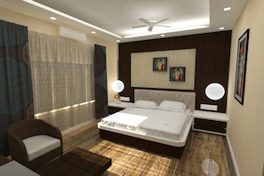 Deluxe Double Room, 1 Large Single Bed, Accessible, City View