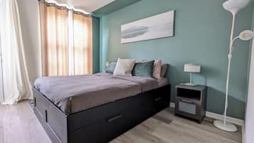 1 Schlafzimmer, BĂŒgeleisen/BĂŒgelbrett, kostenloses WLAN, BettwĂ€sche