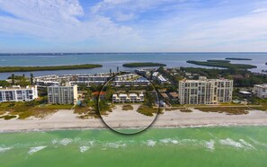 On the beach, beach towels