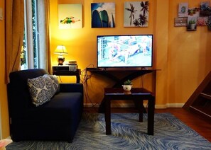 TV, books - Lankenua Cottage, with aircon, pool, gym (Island Garden City of Samal)