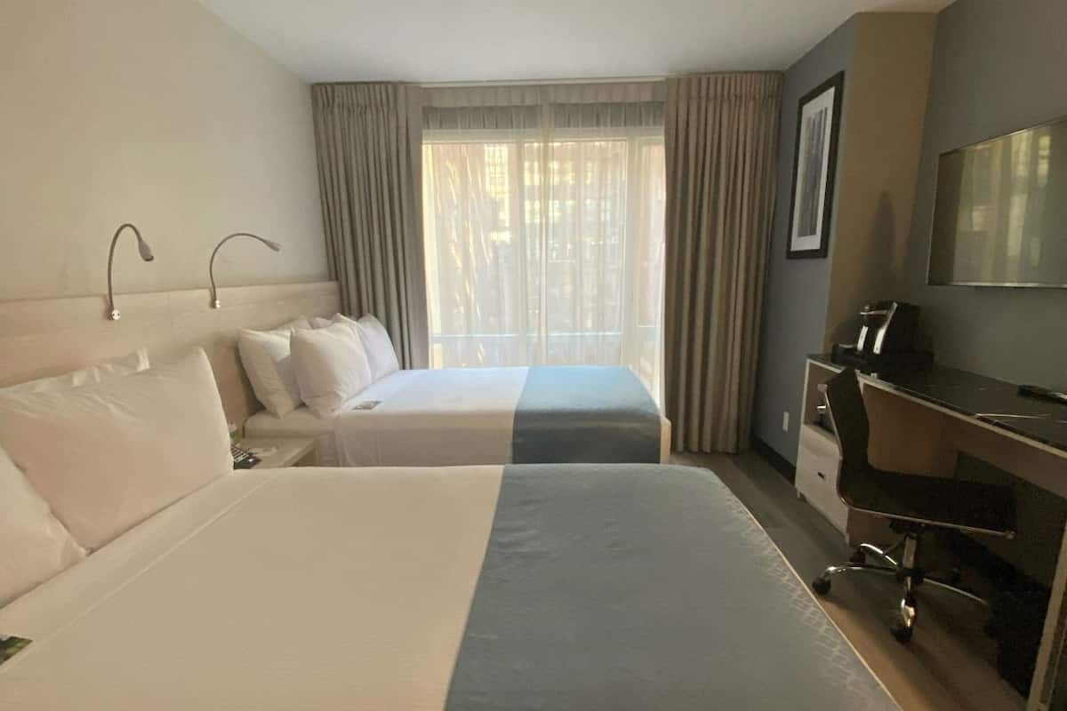 In-room safe, desk, laptop workspace, iron/ironing board