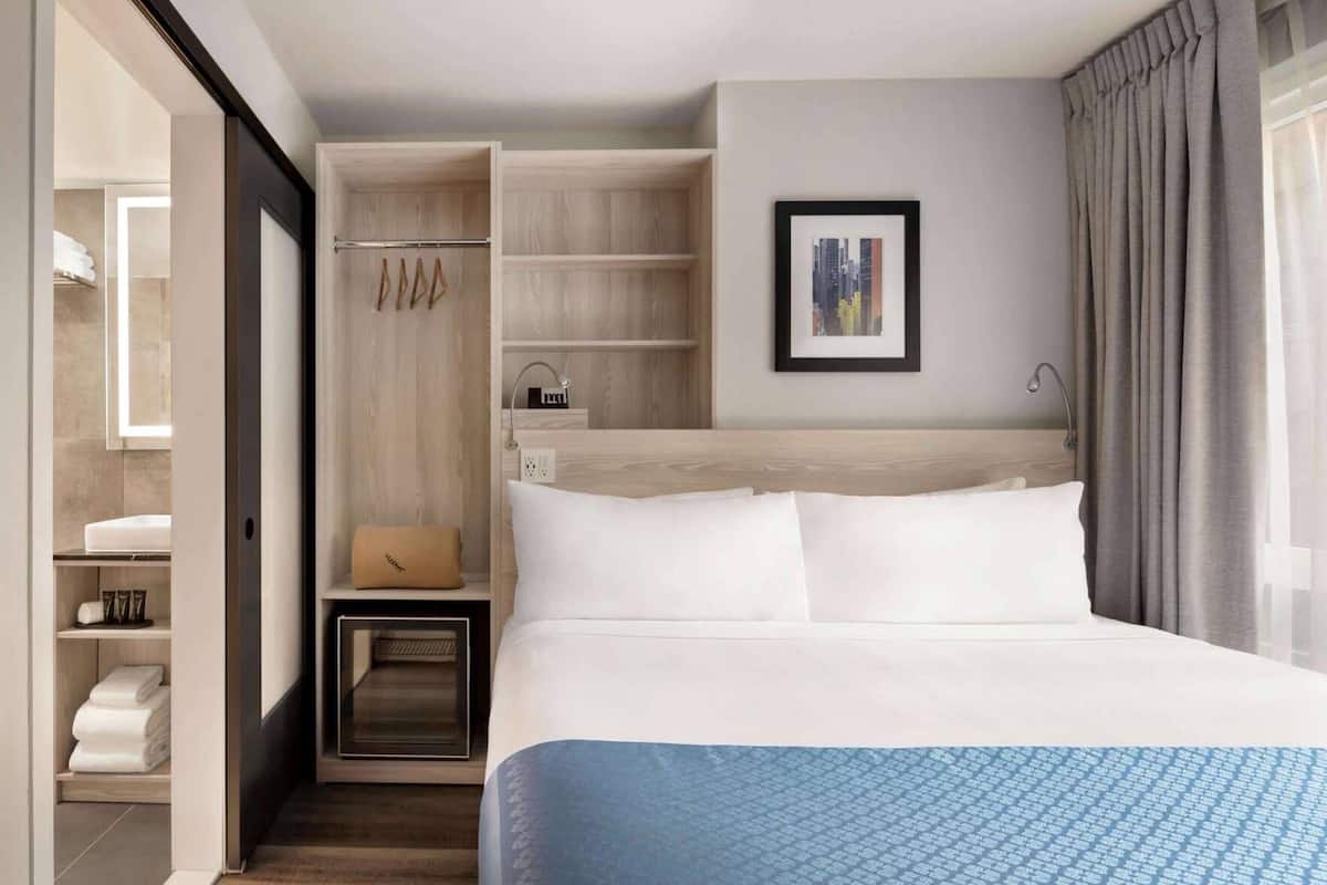 In-room safe, desk, laptop workspace, iron/ironing board