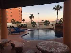 A heated pool